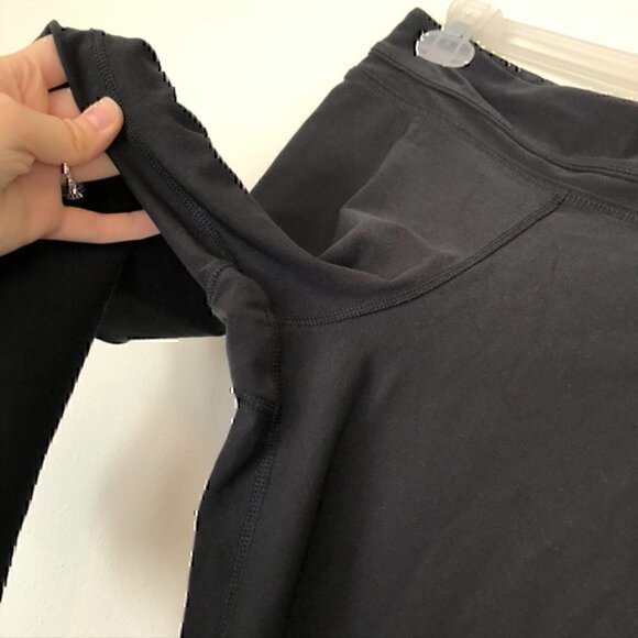 NIKE Fit Dry Dri-Fit Be Strong Athletic Capri Pants Solid Black Activewear Small - Picture 6 of 9